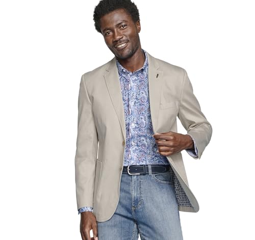 Johnston & Murphy Washed Cotton Dobby Blazer for Men, Mens Sports